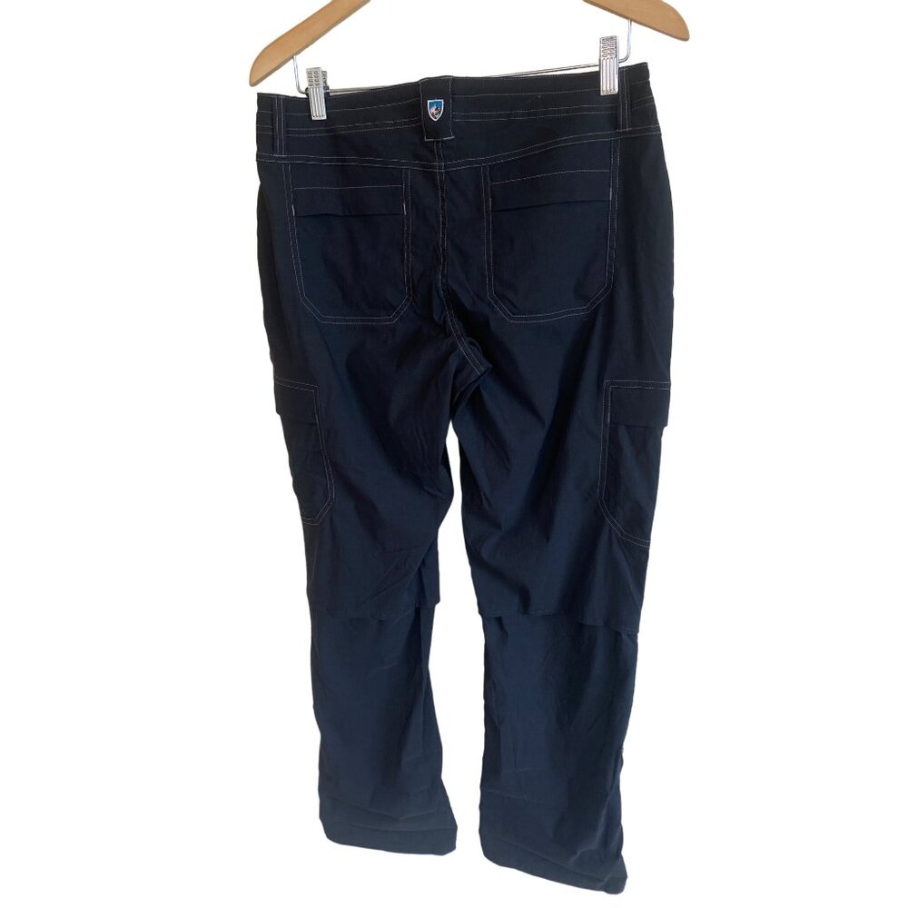 NWT Kuhl Kliffside Air Cargo Pants Women's 10 Black Cargo Vented Nylon MSRP$89 - Picture 11 of 14